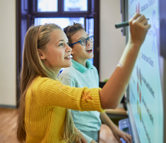 Students at whiteboard