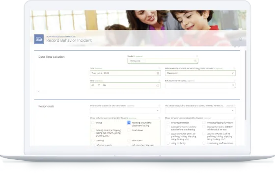 Behavior Interventions screen